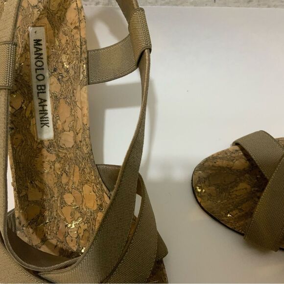 Manolo Blahnik Crisscross Sandals strappy dress shoe heels y2k open toe cage - Picture 15 of 16